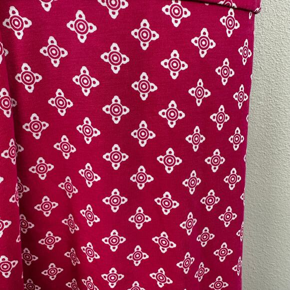 Lands' End Dress Fit & Flare Surplice Neck Sleeveless Azalea Pink PXL 16P - Picture 4 of 11